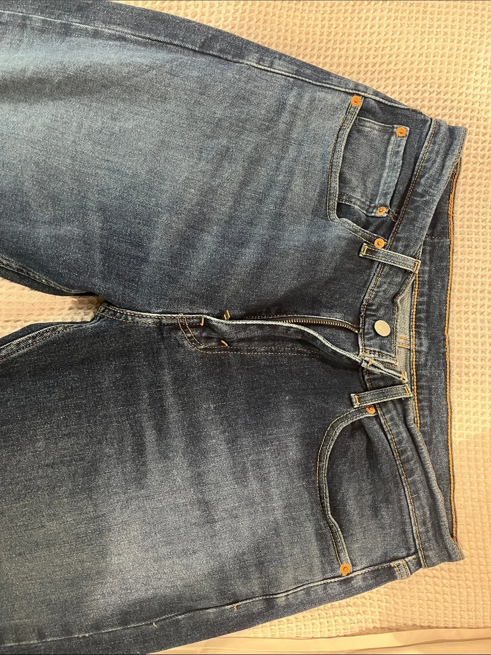 Levi's Men's 505 Dark Blue Straight-Leg Denim Jeans